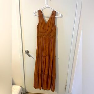 Tan boho maxi dress